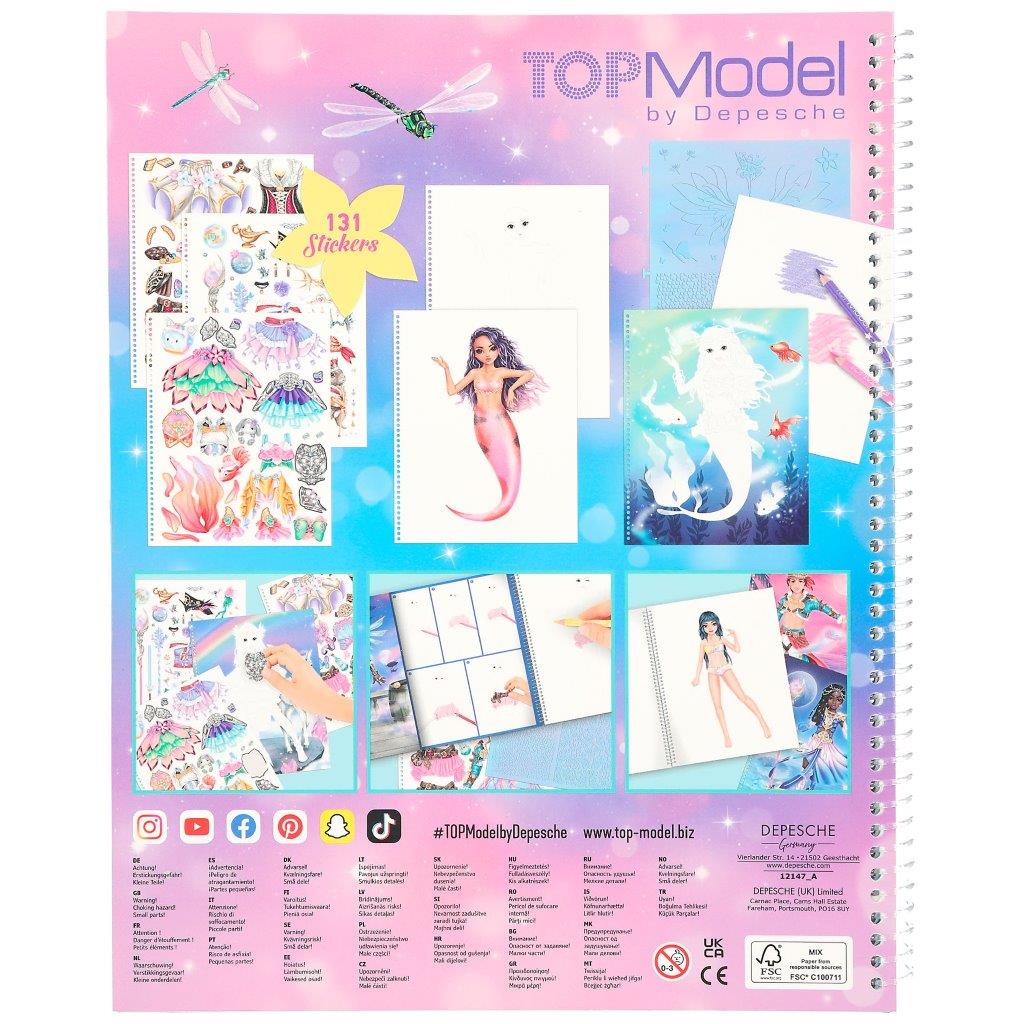 TOPModel Create Your Own Colouring Book Fantasy