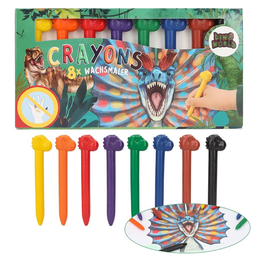 Dino World Mini Crayon With Dino Topper