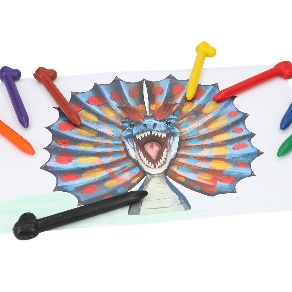 Dino World Mini Crayon With Dino Topper
