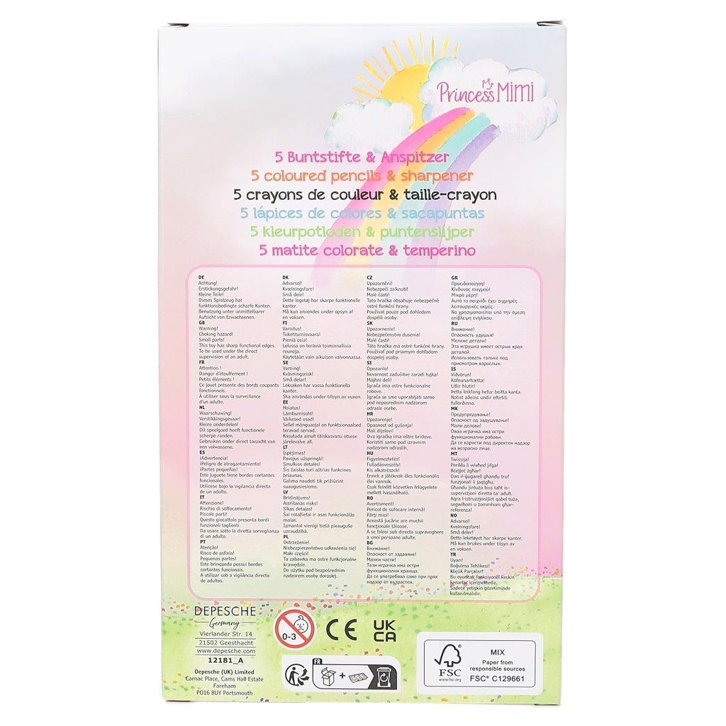 Princess Mini Coloured Pencils