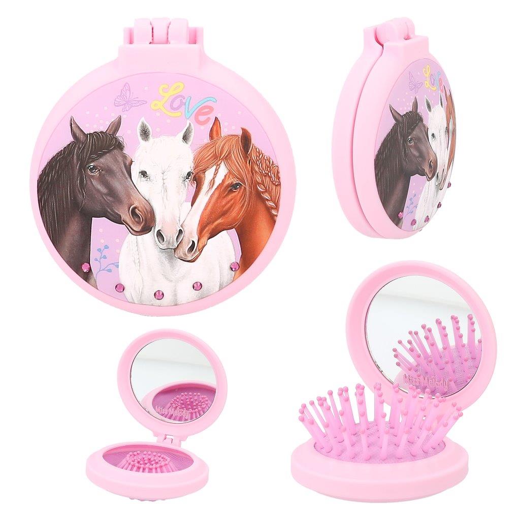Miss Melody Folding Hairbrush Assortment