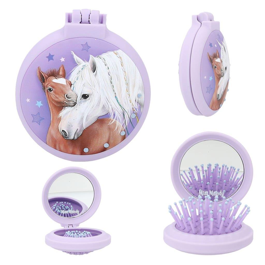 Miss Melody Folding Hairbrush Assortment