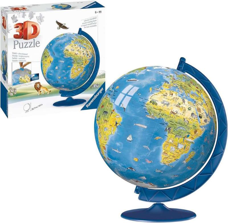 Children's World Map 3D Puzzle, 180pc