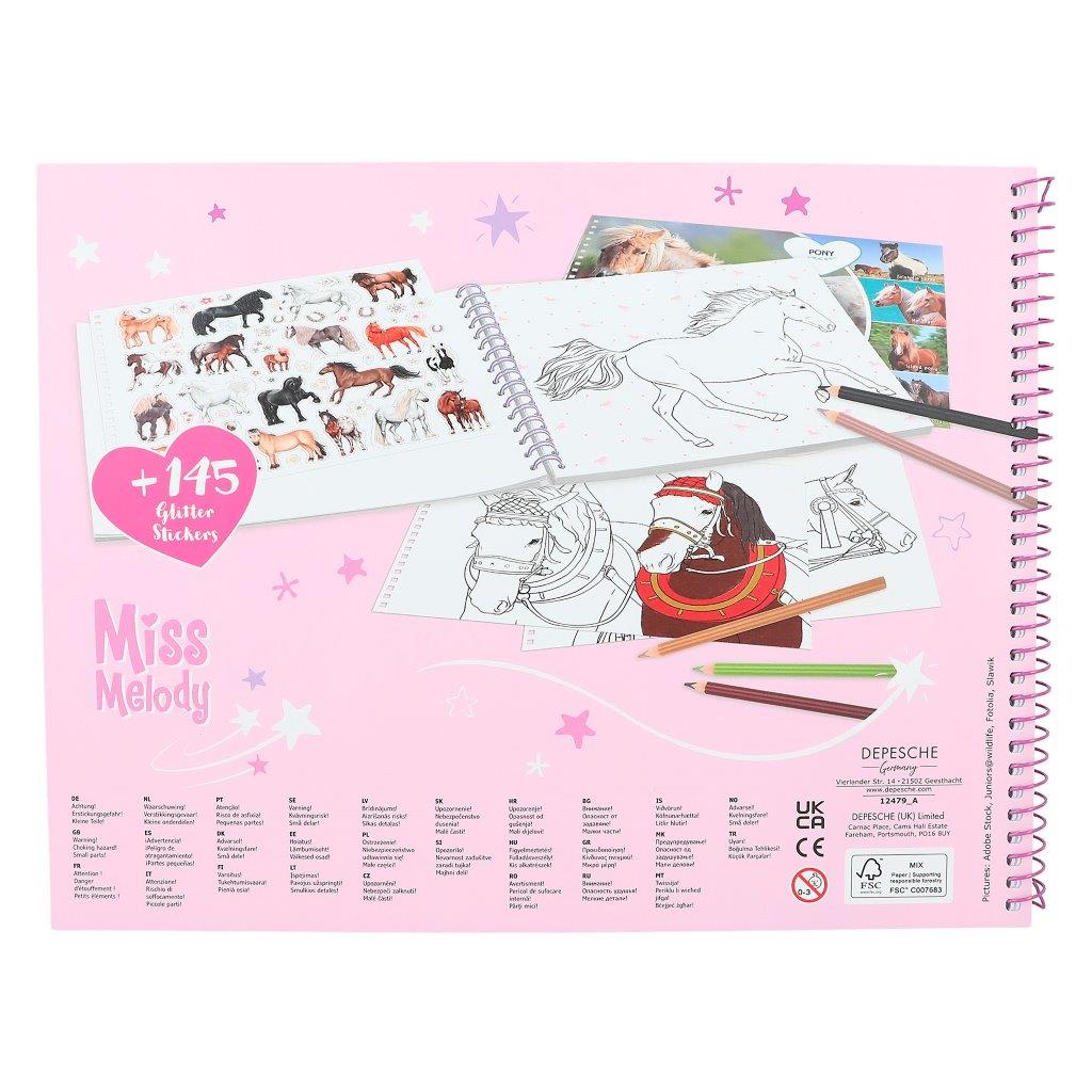 Miss Melody Horses Colouring Book