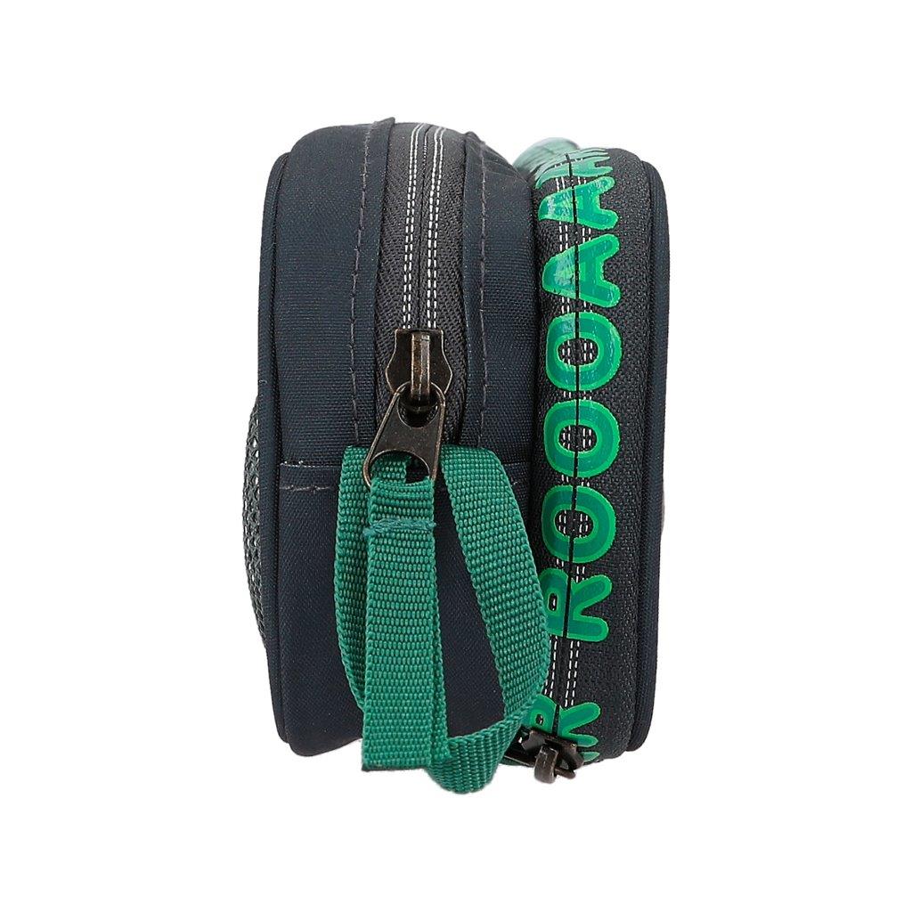 Dino World Pencil Tube Grey Green