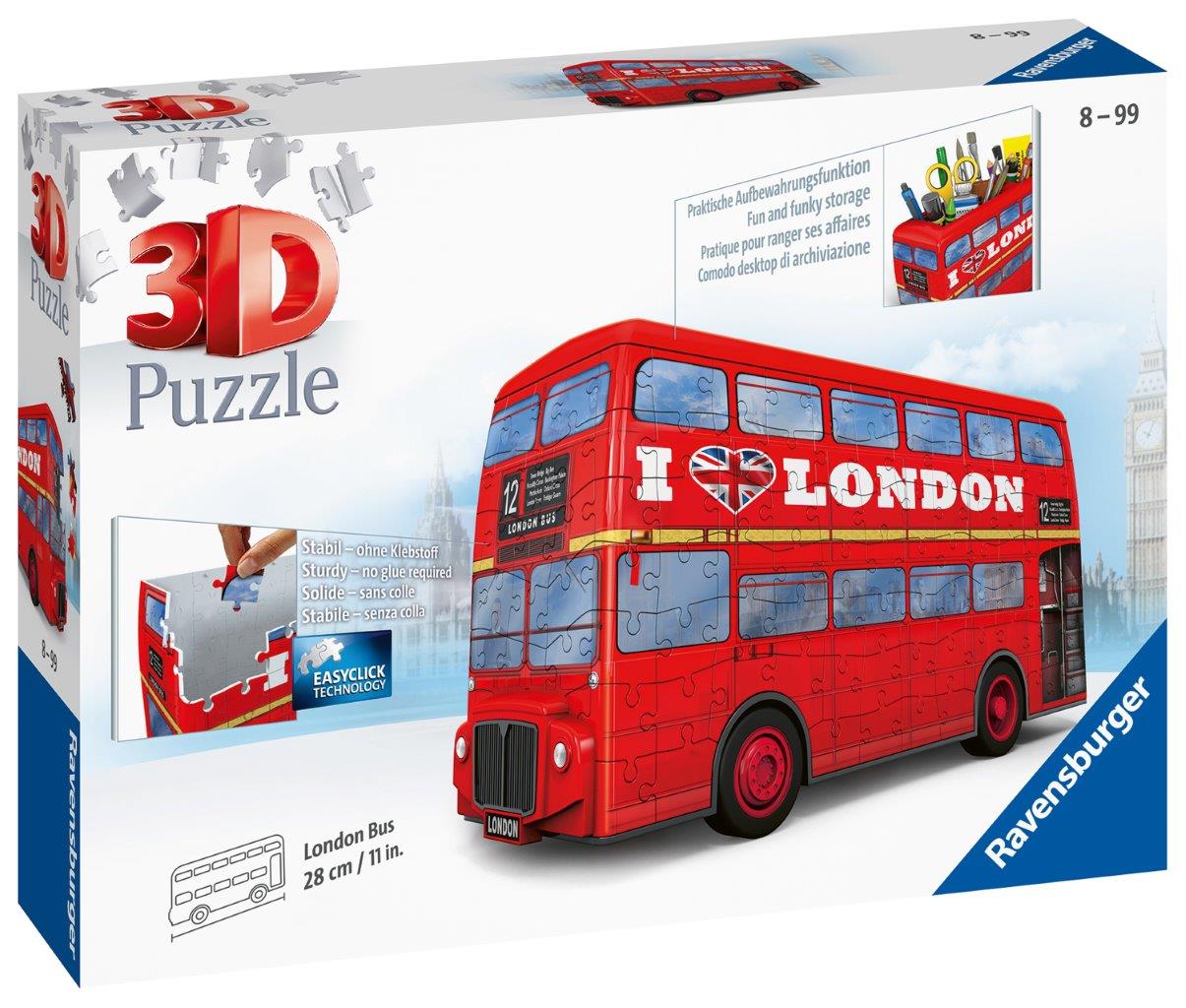 Ravensburger London Bus 216 Piece 3D Jigsaw Puzzle
