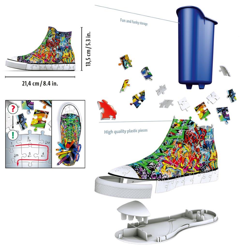 Ravensburger Sneakers Graffiti 108 Piece 3D Puzzle