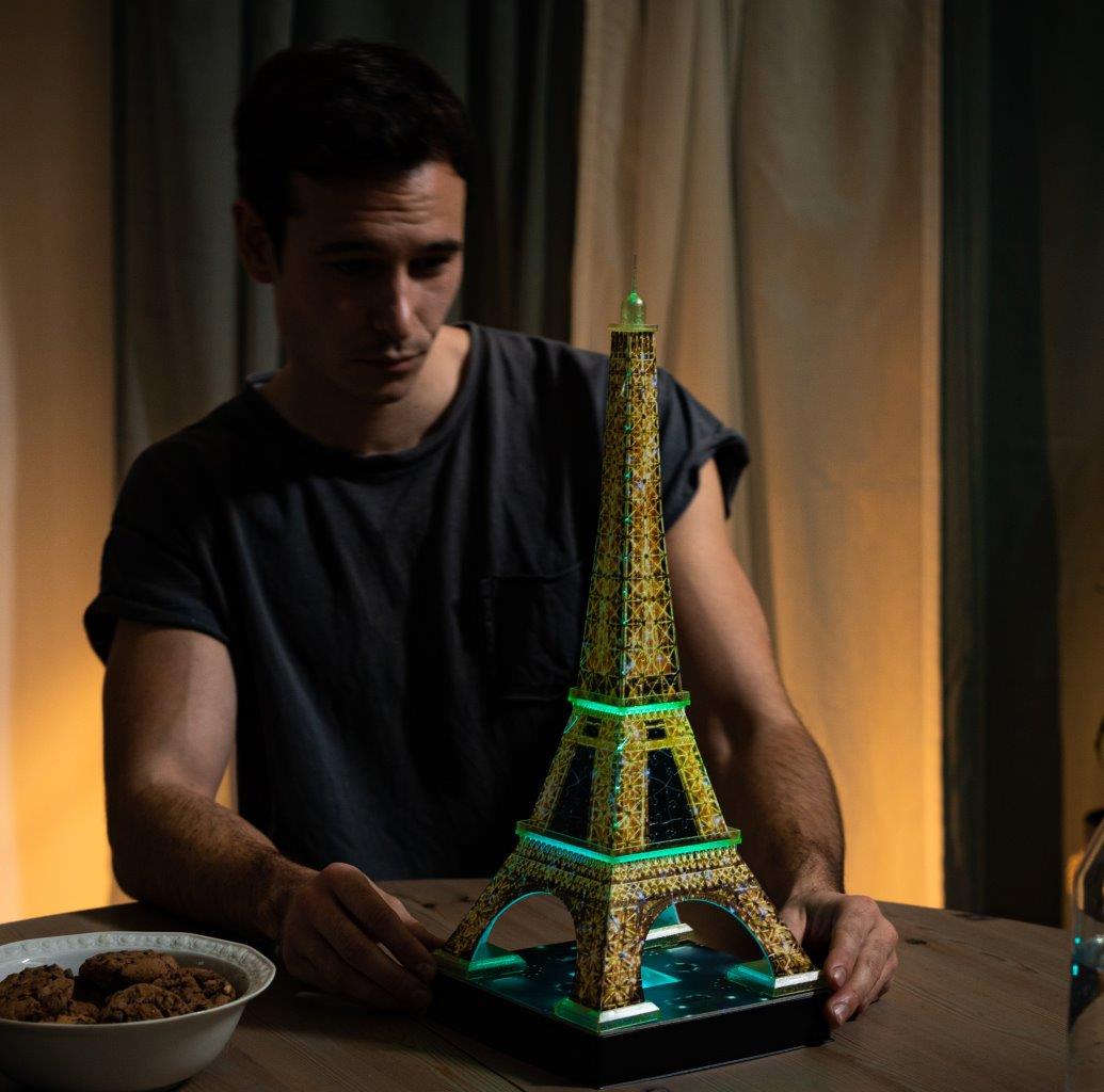 Ravensburger Iconics Eiffel Tower Light Up 216 Piece 3D Jigsaw Puzzle