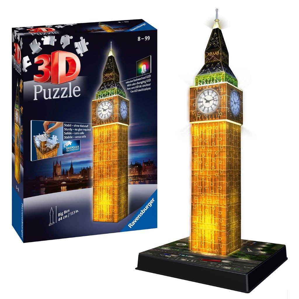 Ravensburger Iconics Big Ben Light Up 216 Piece 3D Jigsaw Puzzle