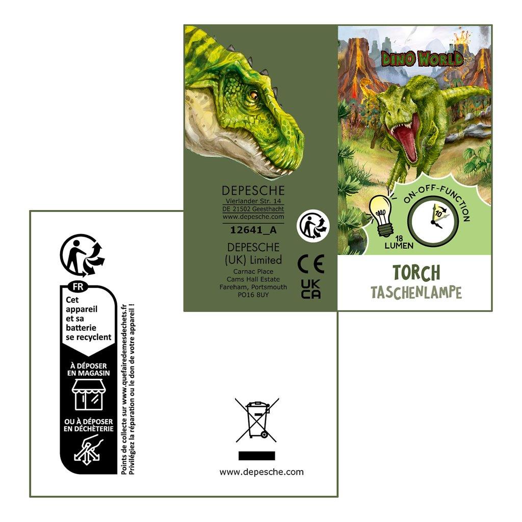 Dino World Torch With Timer