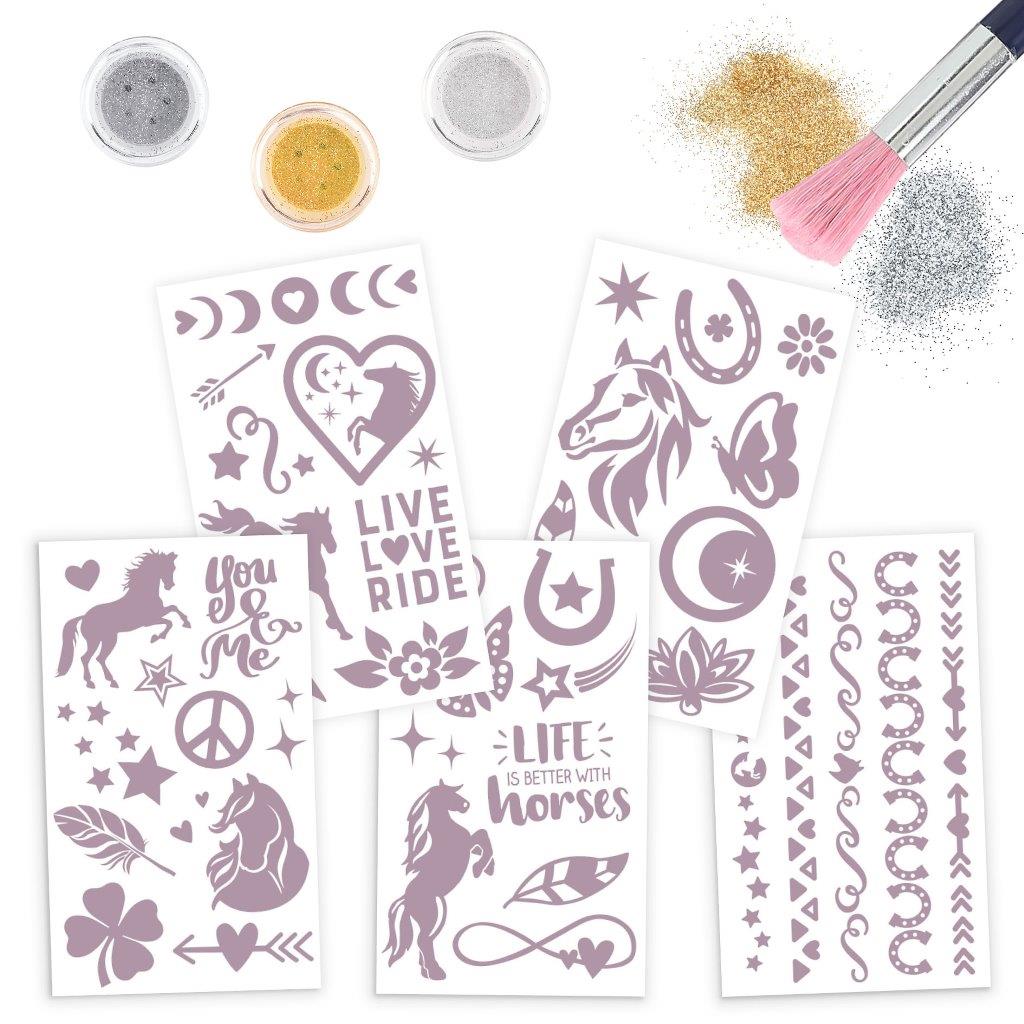Miss Melody Glitter Tattoo Set Night