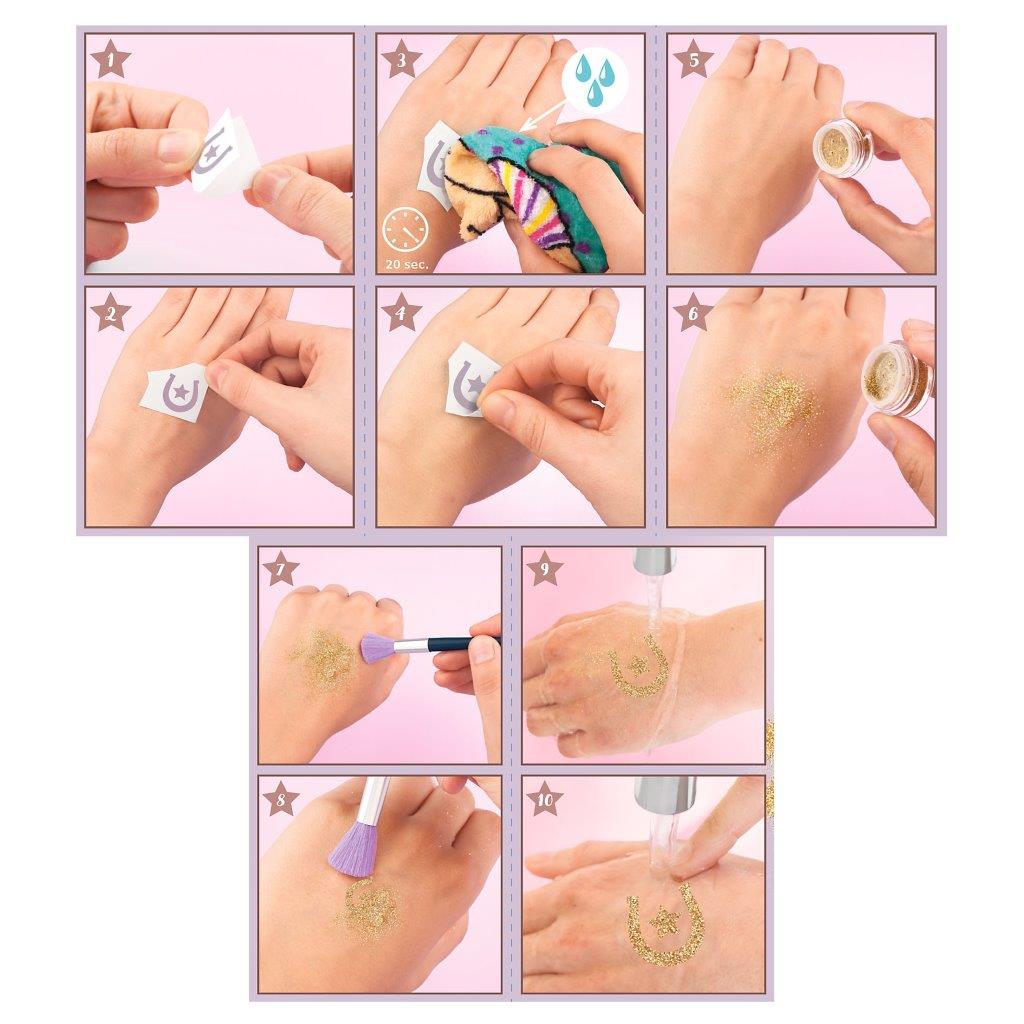 Miss Melody Glitter Tattoo Set Night