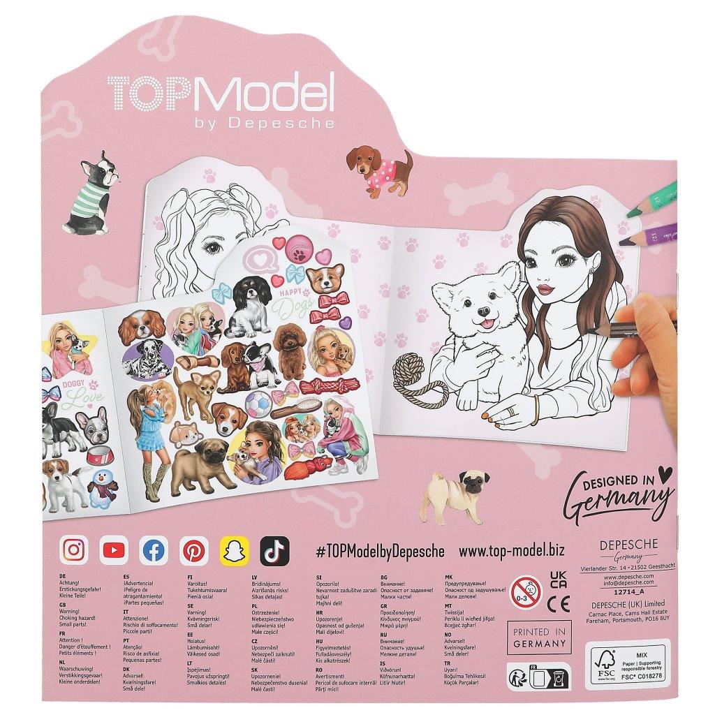 TOPModel Doggy Colouring Book