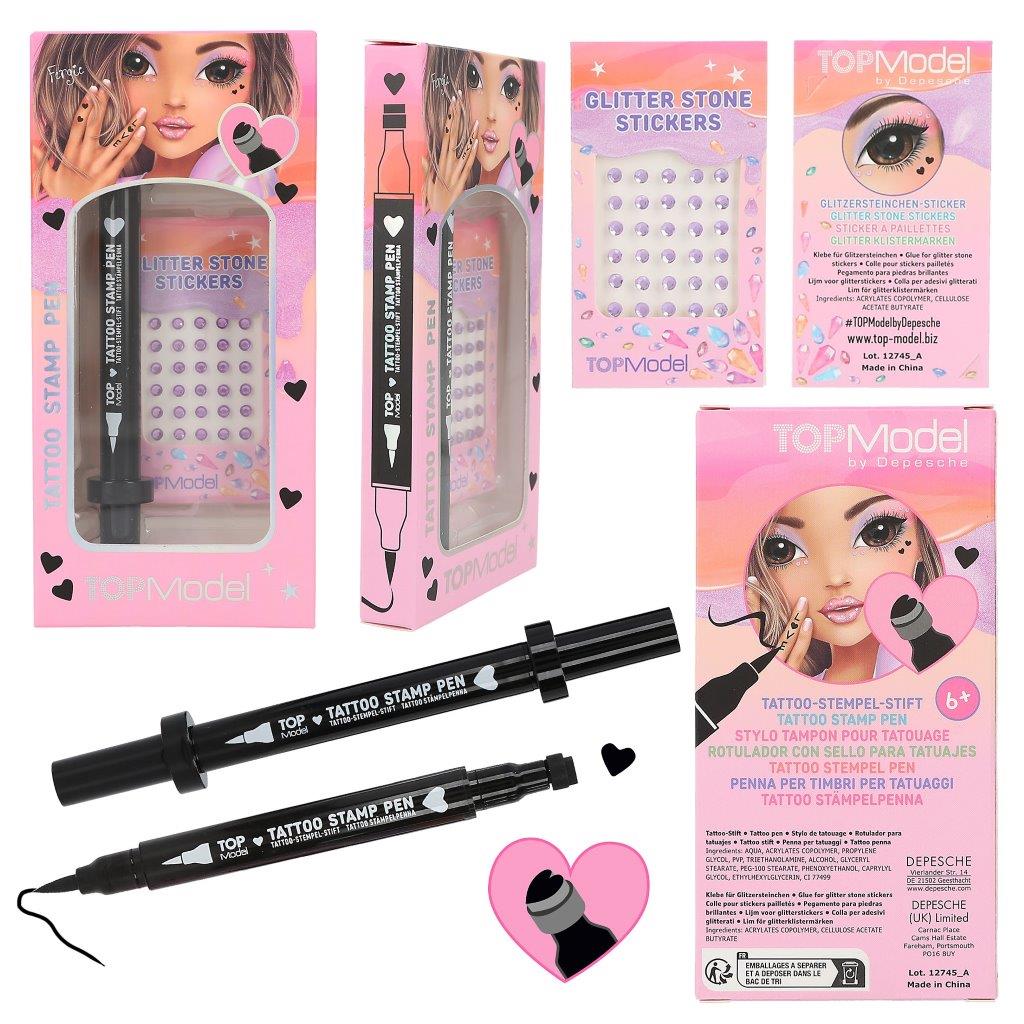TOPModel Tattoo Pen With Glitter Assortment