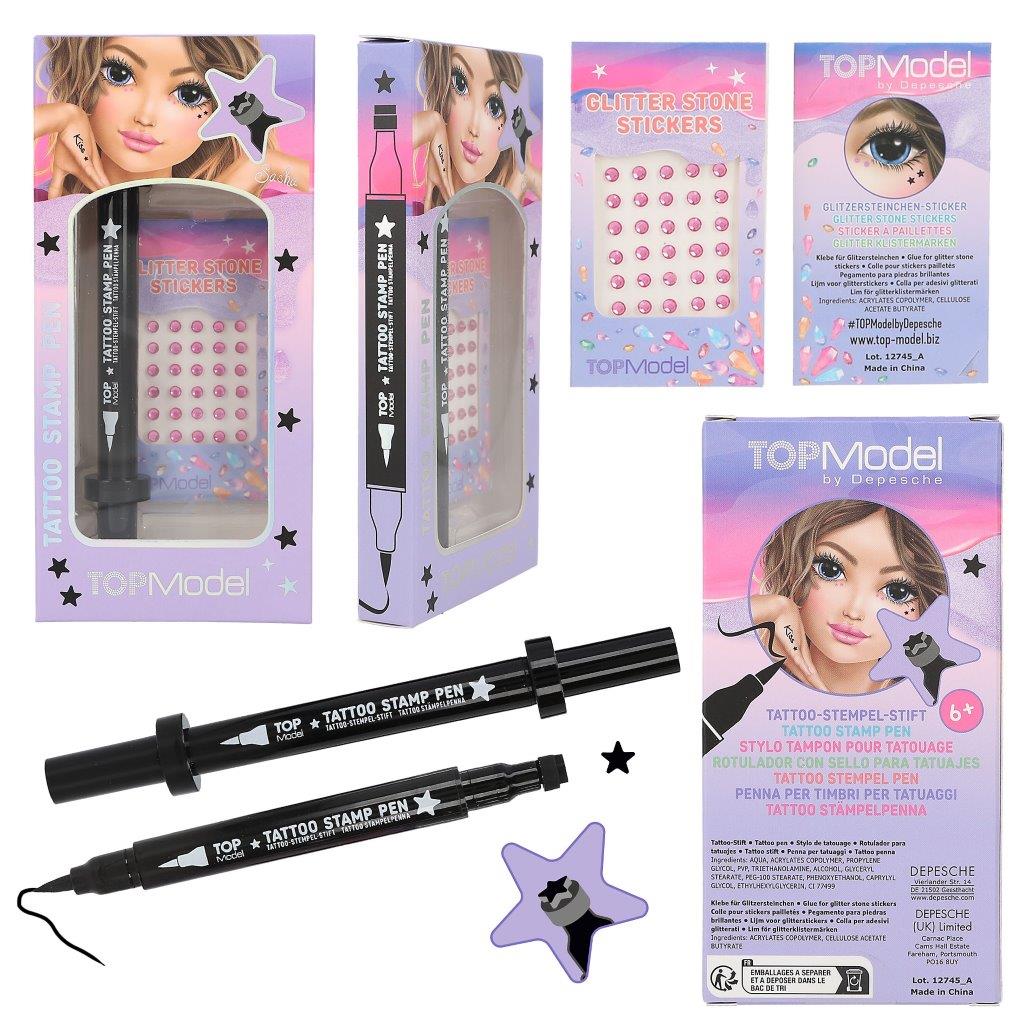 TOPModel Tattoo Pen With Glitter Assortment
