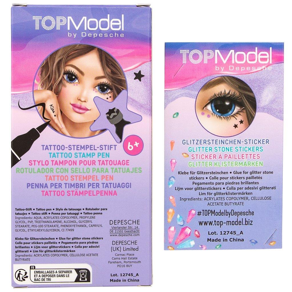 TOPModel Tattoo Pen With Glitter Assortment