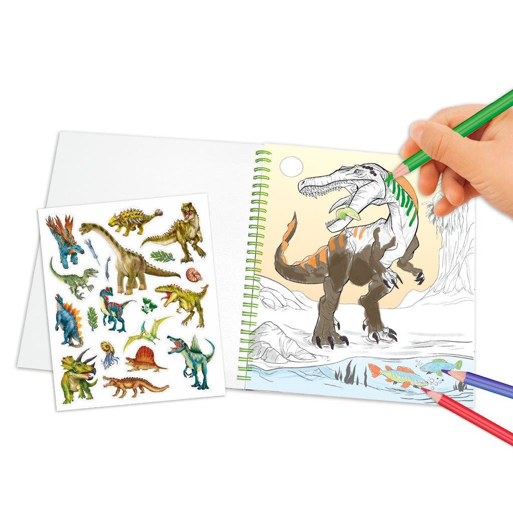 Dino World Colouring Book With Reversible Sequins
