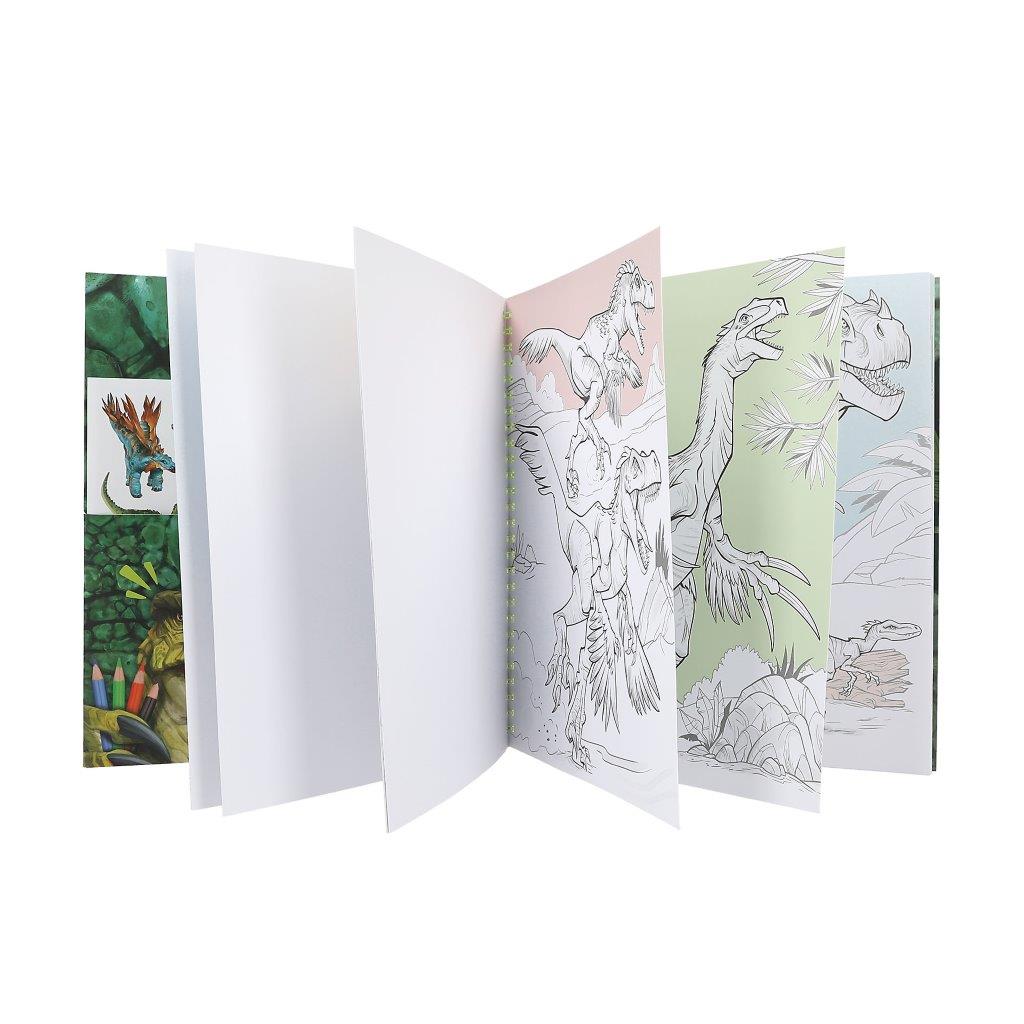 Dino World Colouring Book With Reversible Sequins