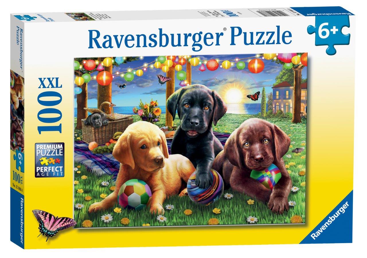 Ravensburger Puppy Picnic XXL 100 Piece Jigsaw Puzzle