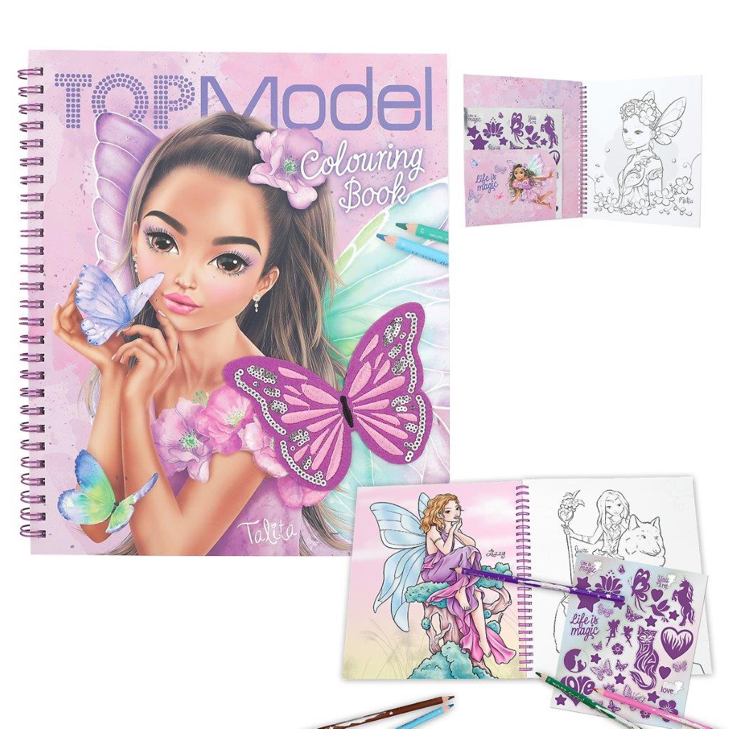 TOPModel Colouring Book With Sequins