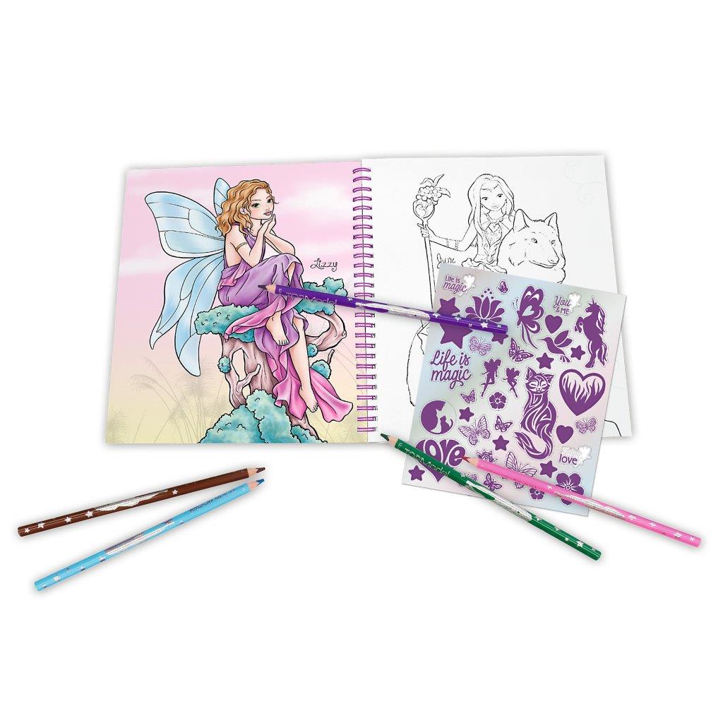 TOPModel Colouring Book With Sequins