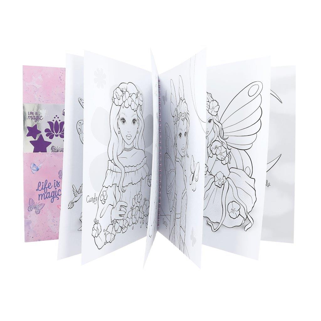 TOPModel Colouring Book With Sequins