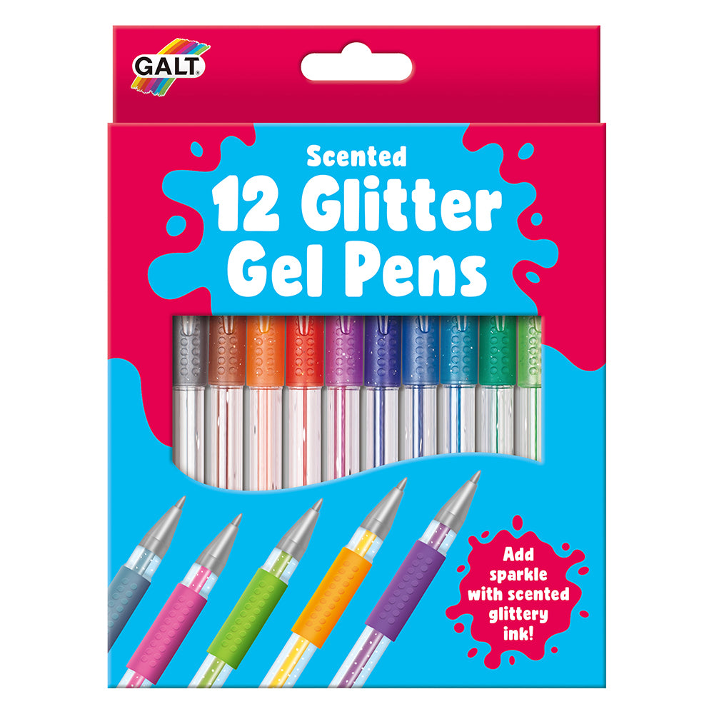 12 Glitter Gel Pens - Scented