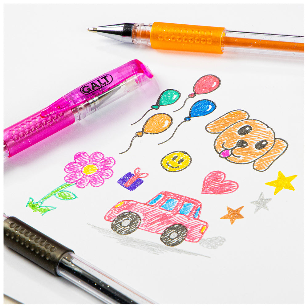 12 Glitter Gel Pens - Scented