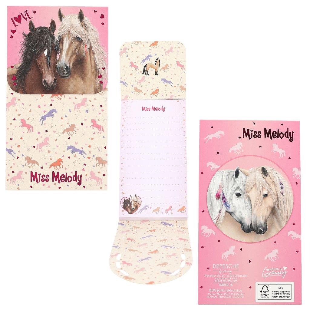 Miss Melody Pad With Magnet Closure Assortment