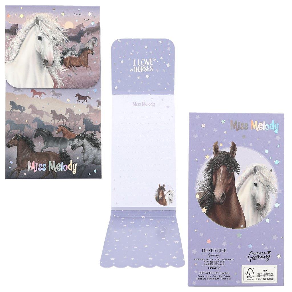 Miss Melody Pad With Magnet Closure Assortment