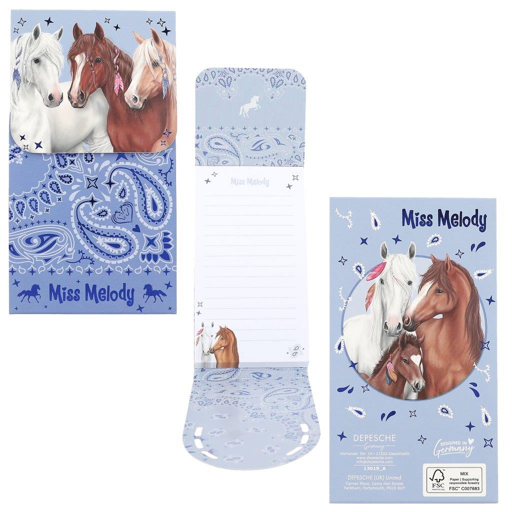Miss Melody Pad With Magnet Closure Assortment