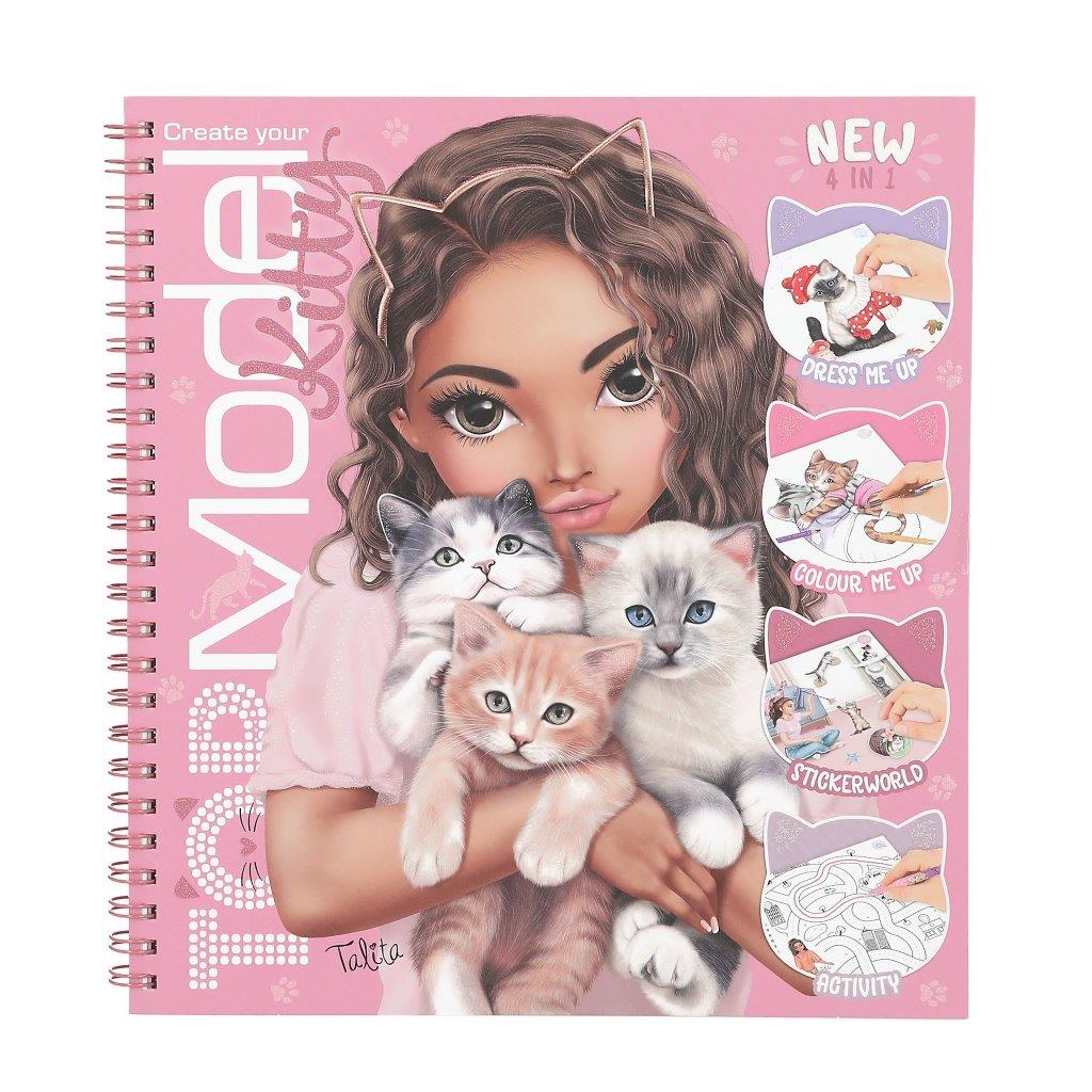 TOPModel Create Your Own Kitty Colouring