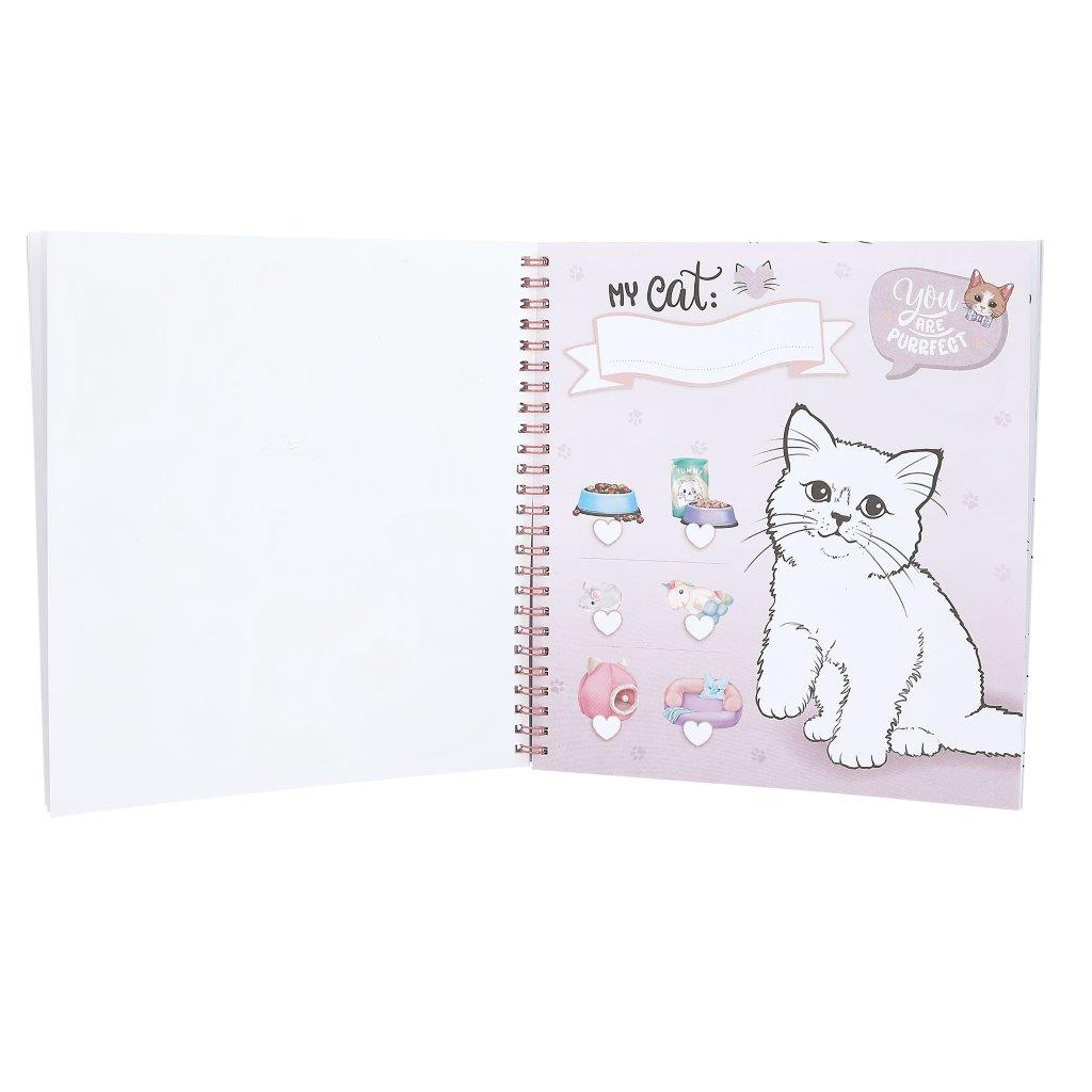 TOPModel Create Your Own Kitty Colouring