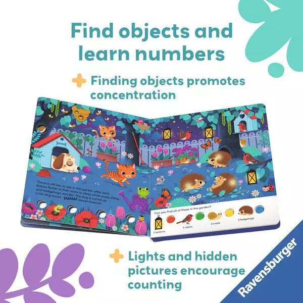 Ravensburger Play+ Search and Shine In the Night Light-Up Board Book