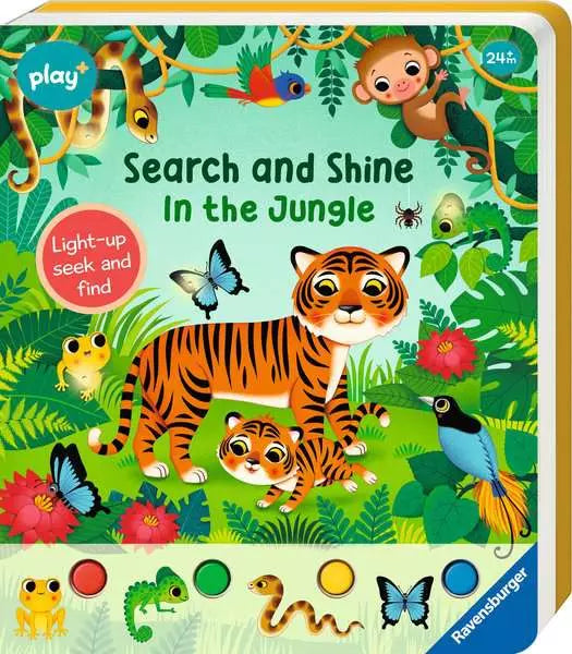 Ravensburger Play+ Search and Shine In the Jungle Light-Up Board Book