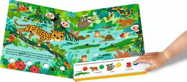 Ravensburger Play+ Search and Shine In the Jungle Light-Up Board Book