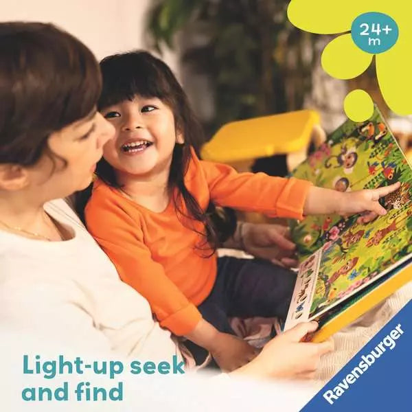 Ravensburger Play+ Search and Shine In the Jungle Light-Up Board Book