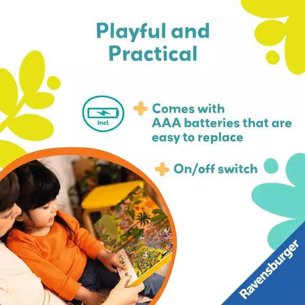 Ravensburger Play+ Search and Shine In the Jungle Light-Up Board Book