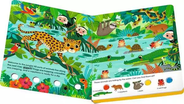 Ravensburger Play+ Search and Shine In the Jungle Light-Up Board Book