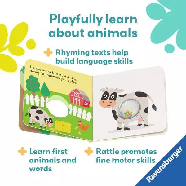 Ravensburger Play+ Ready Steady Shake First Animals Board Book