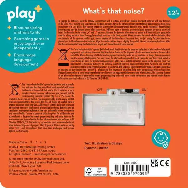 Ravensburger Play+ Shh Who's There? Baby Animals Sound Book