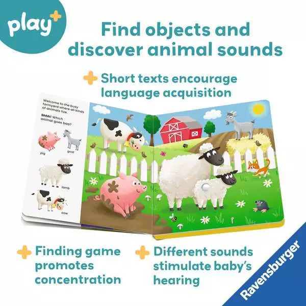 Ravensburger Play+ Shh Who's There? Baby Animals Sound Book