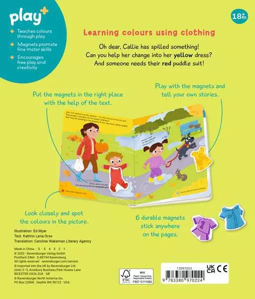 Ravensburger Play+ My First Magnetic Book Match and Learn Colours