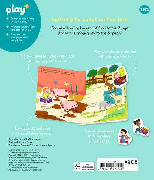 Ravensburger Play+ My First Magnetic Book Match and Learn Numbers