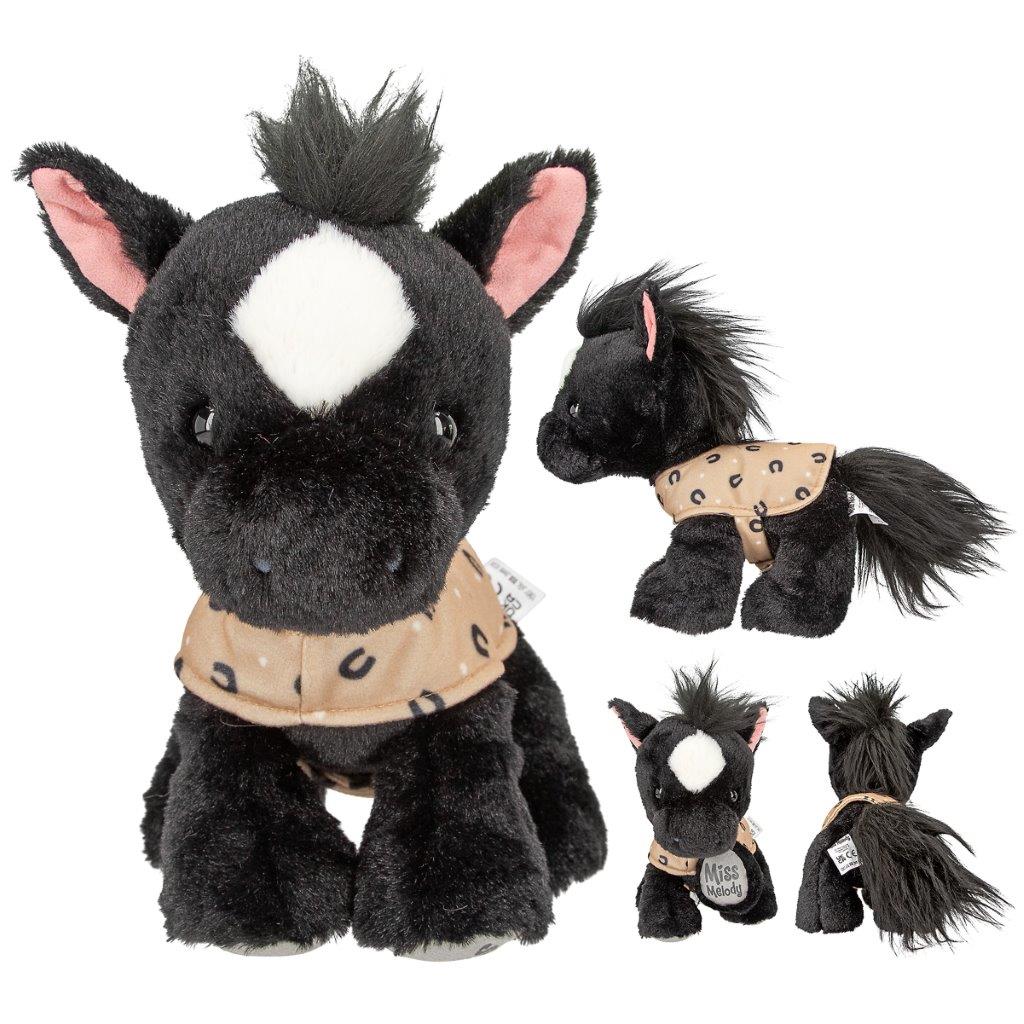 Miss Melody Plush Horse Black Angel 20cm