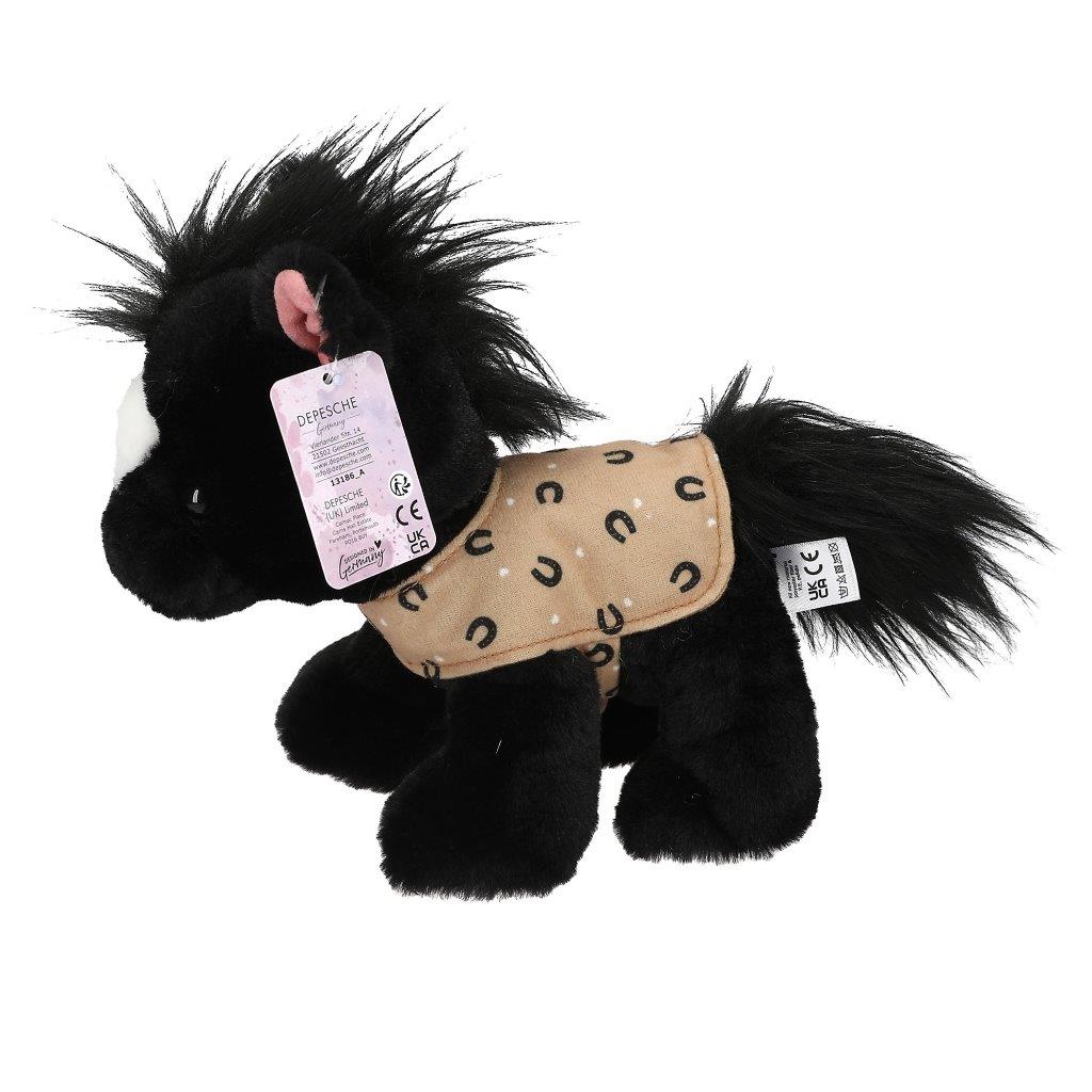Miss Melody Plush Horse Black Angel 20cm