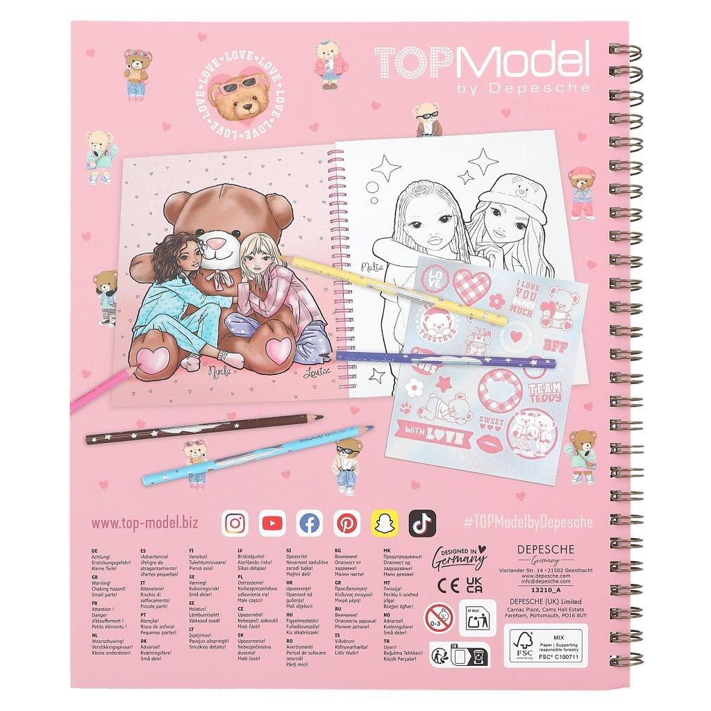 TOPModel Colouring Book Team Teddy