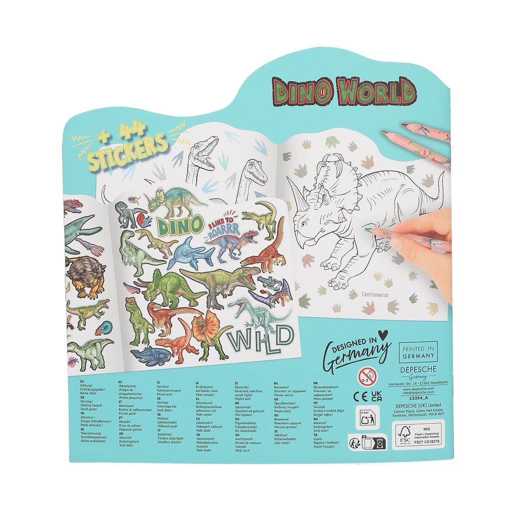 Dino World Colouring Book