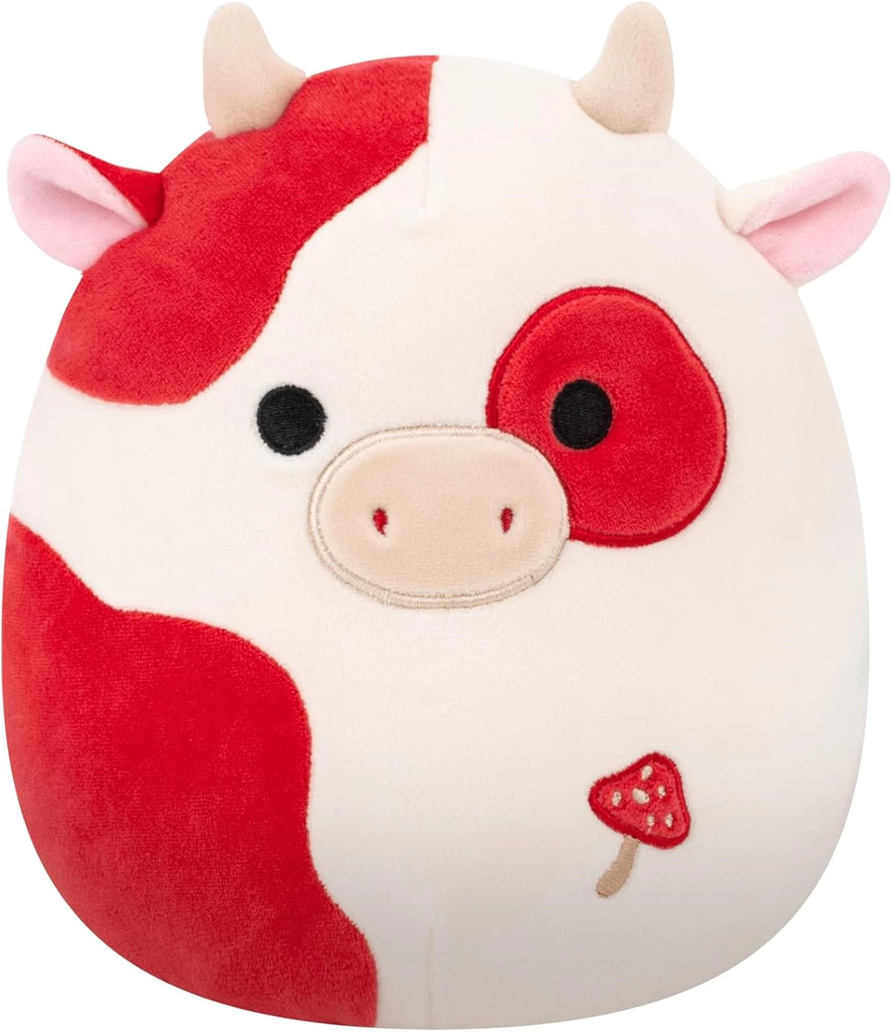 7.5 Squishmallows Claudio - Cream and Burgundy Spotted Cow