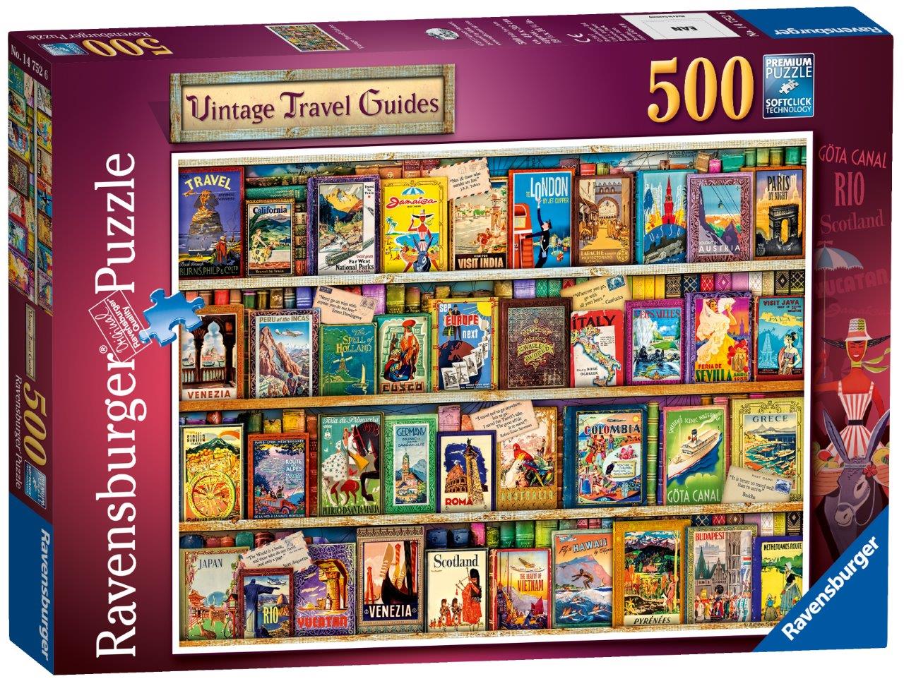 Ravensburger Vintage Travel, Aimee Stewart 500 Piece Jigsaw Puzzle
